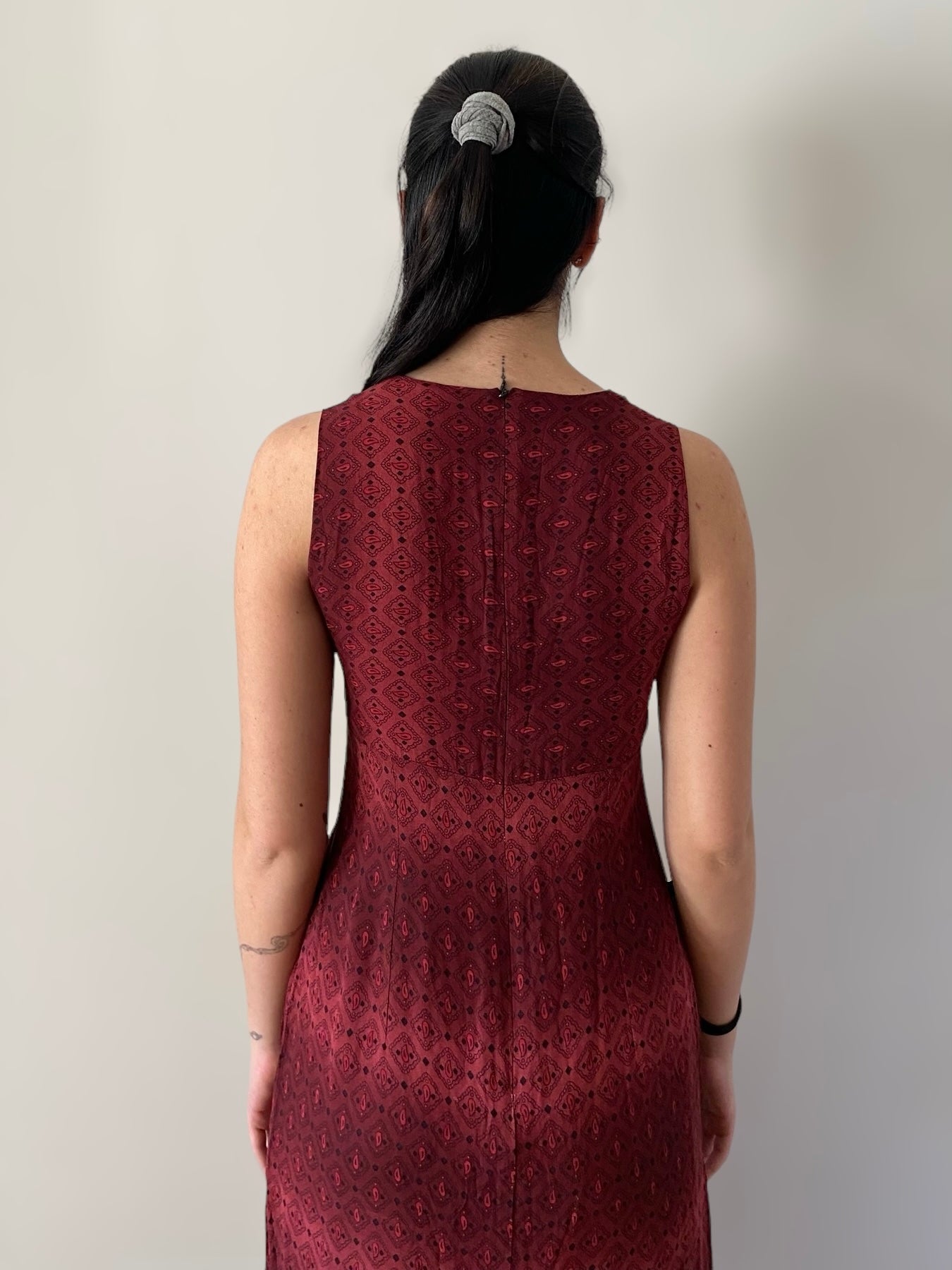 Burgundy vintage dress