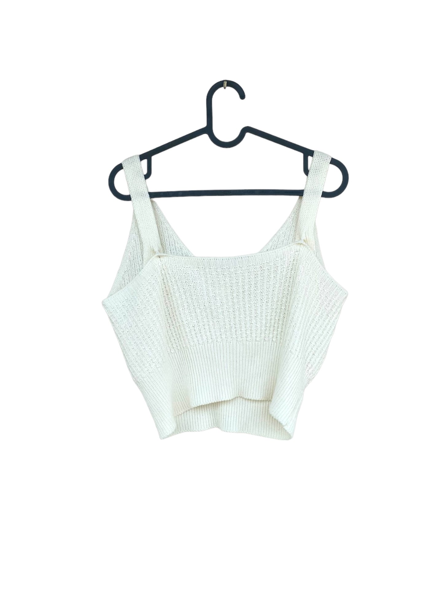 Vintage creamy cotton crop top