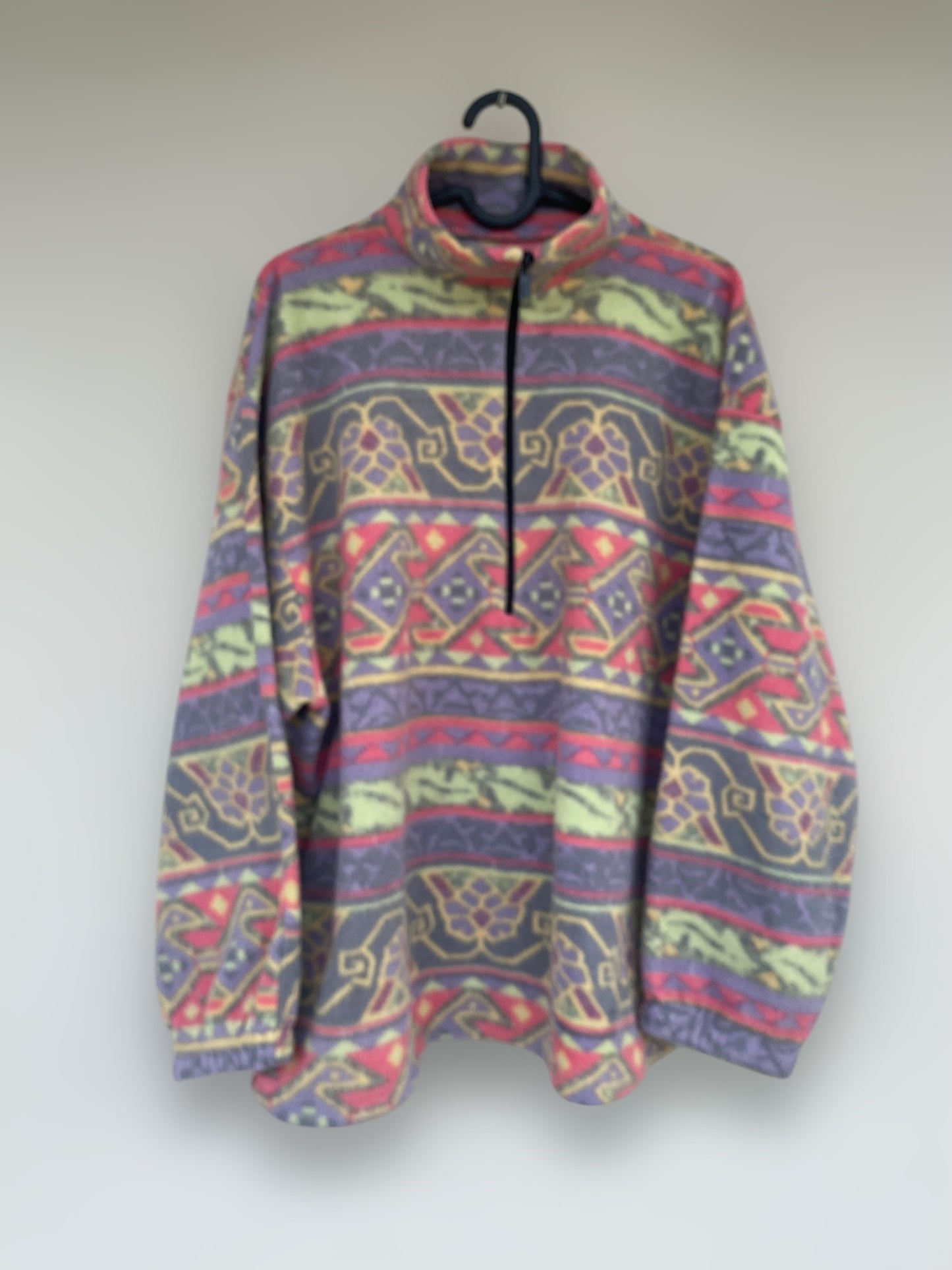 Colourful crazy vintage fleece