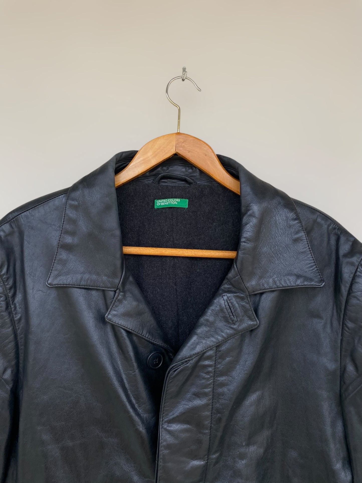 Benetton vintage leather jacket