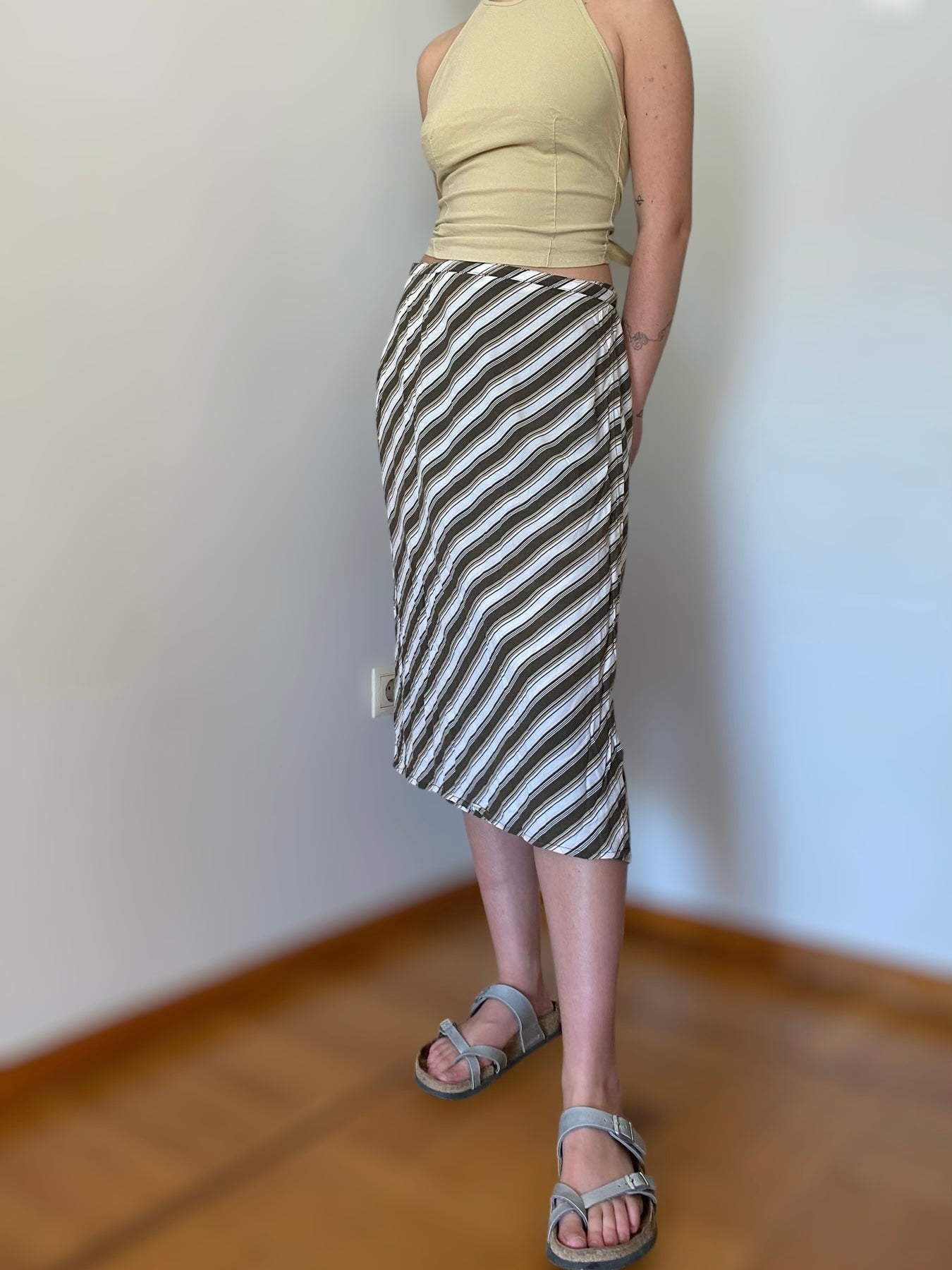 Vintage midi wrapped skirt