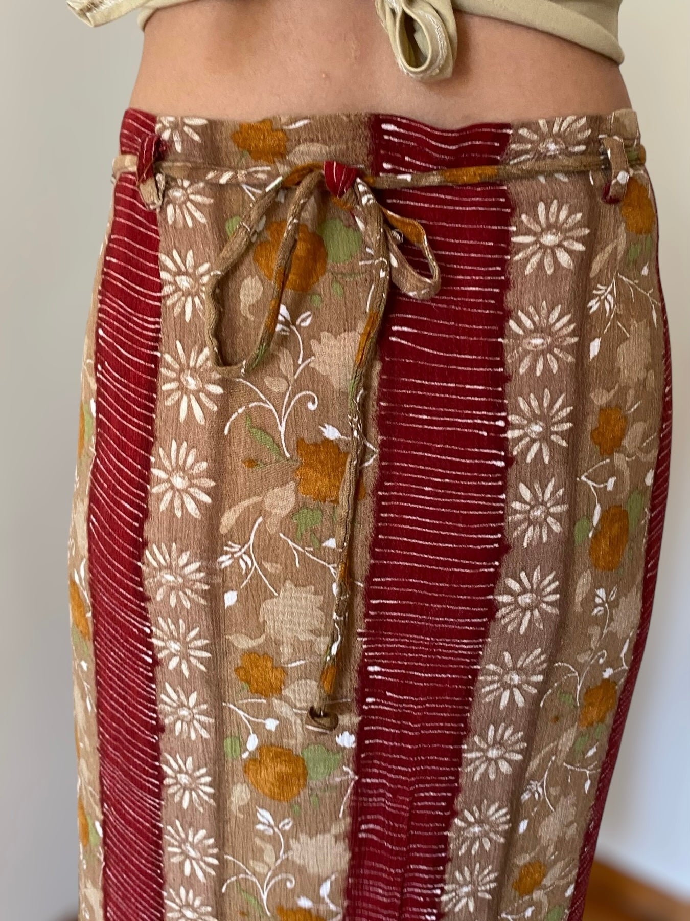 Vintage soft wrapped skirt