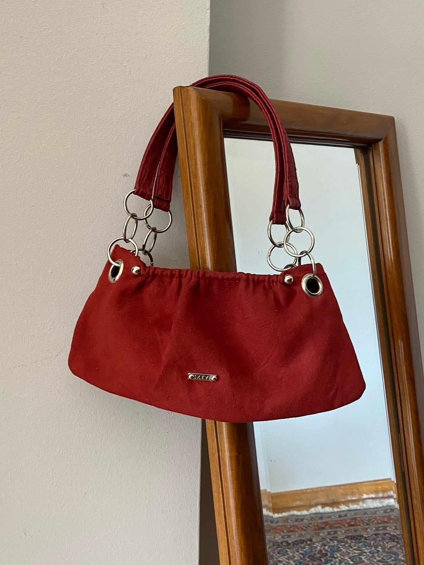 Red vintage pouch bag