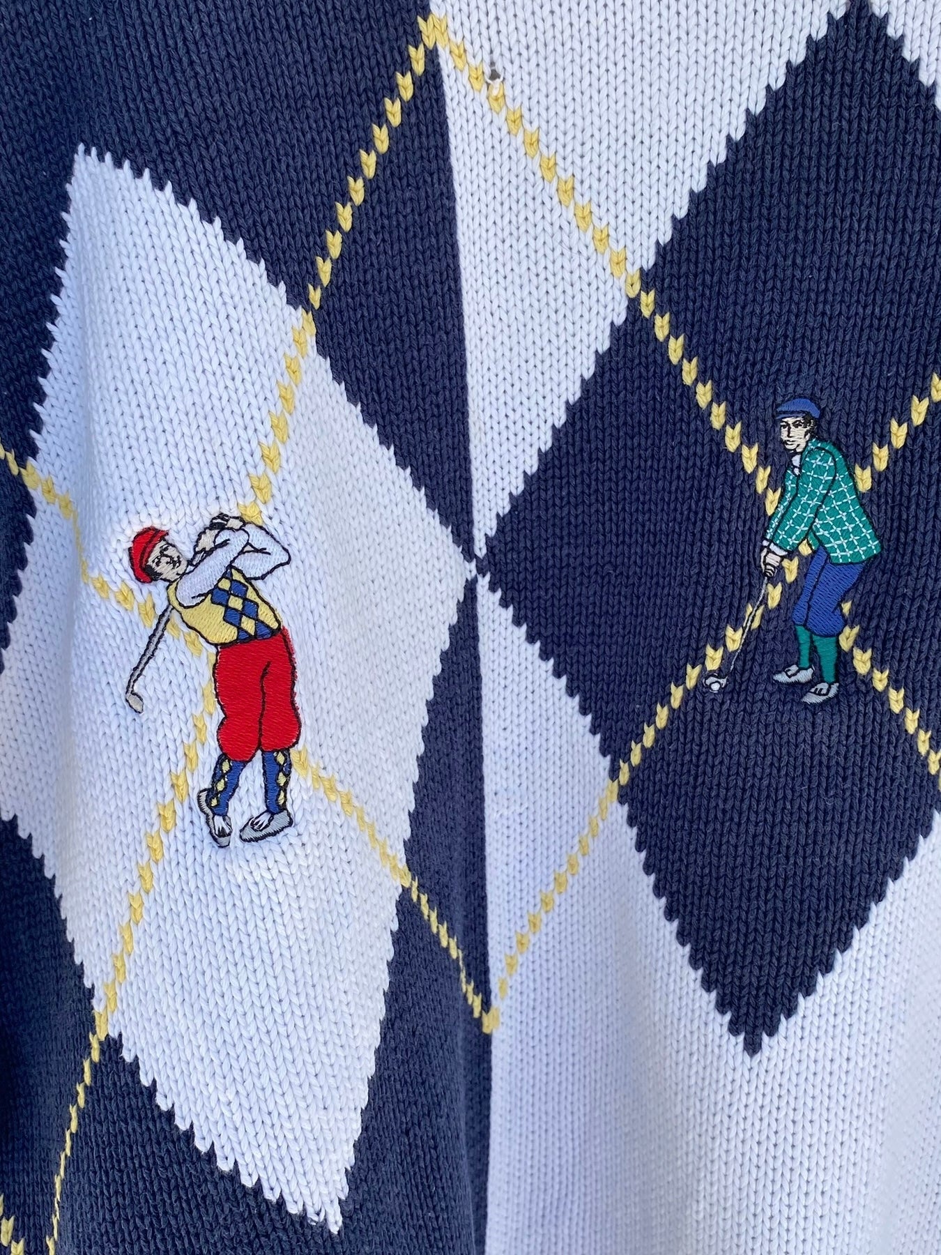 Vintage cotton “The golfers” pullover