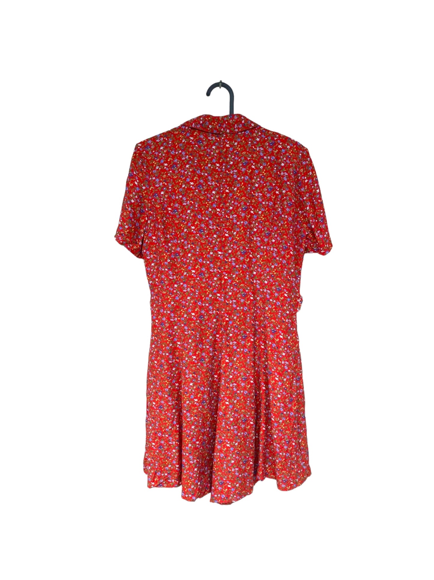 Red floral overall- dress style