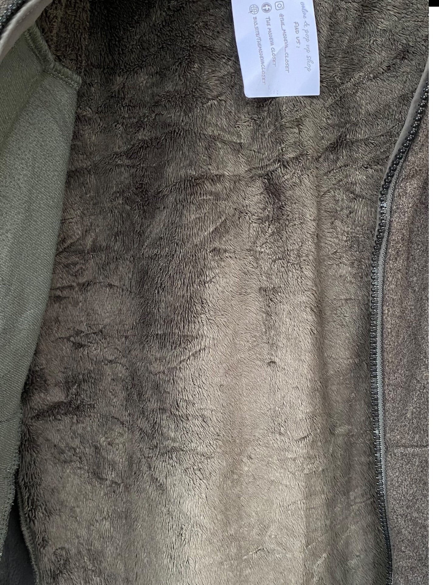 Adidas brown-grey fleece cardigan