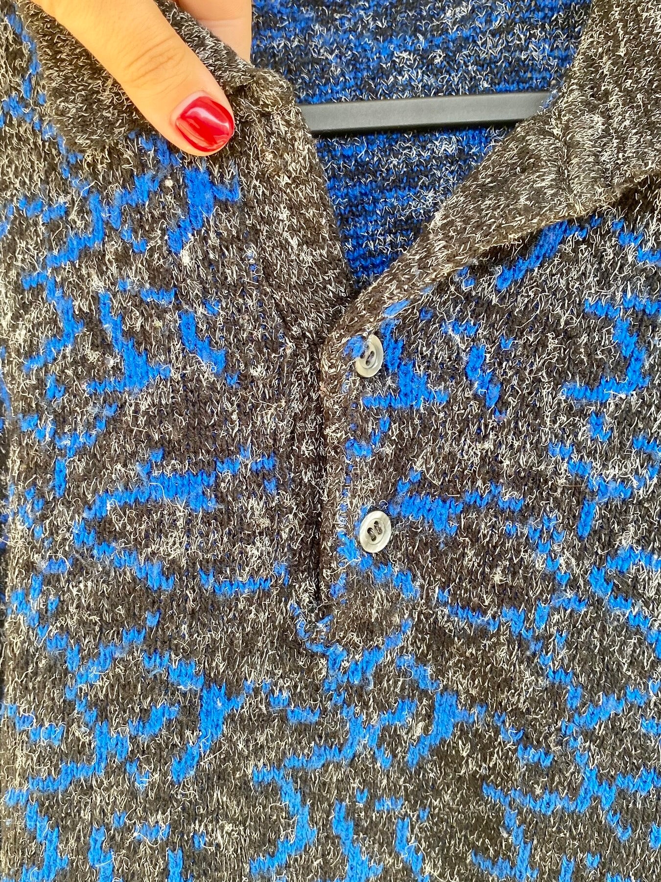 Blue black vintage sweater