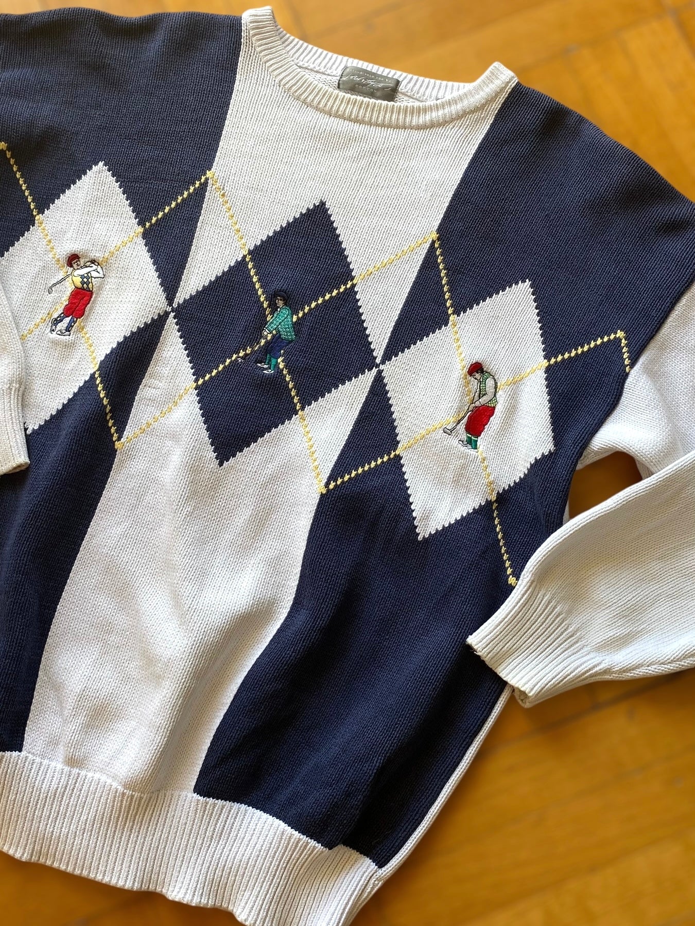 Vintage cotton “The golfers” pullover