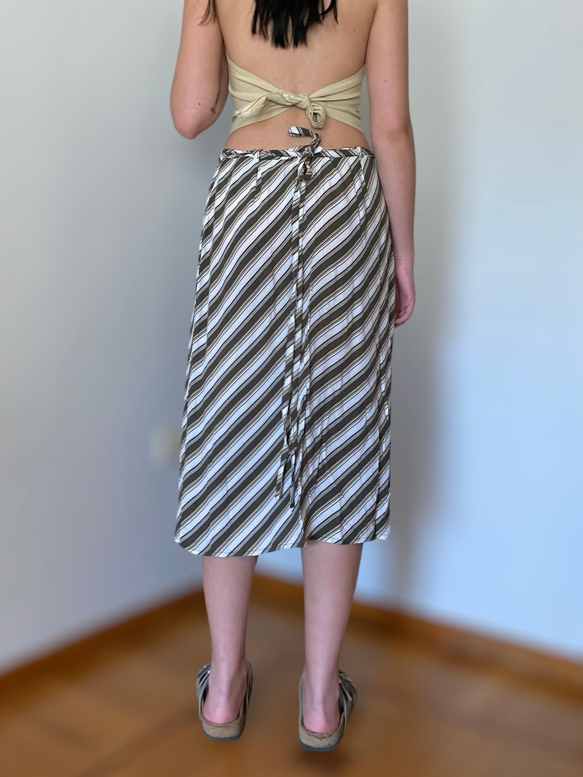 Vintage midi wrapped skirt