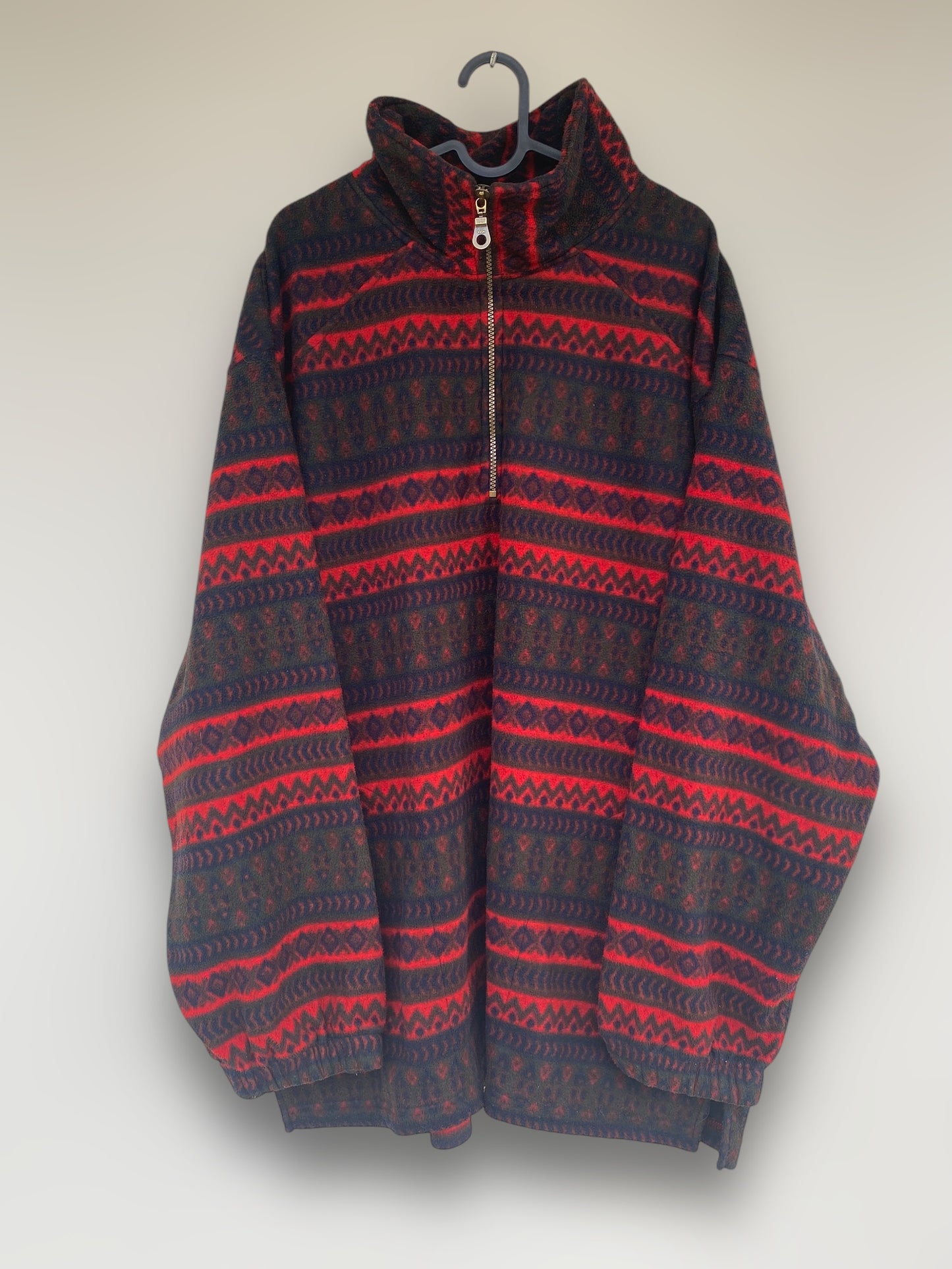 Dark red crazy vintage fleece