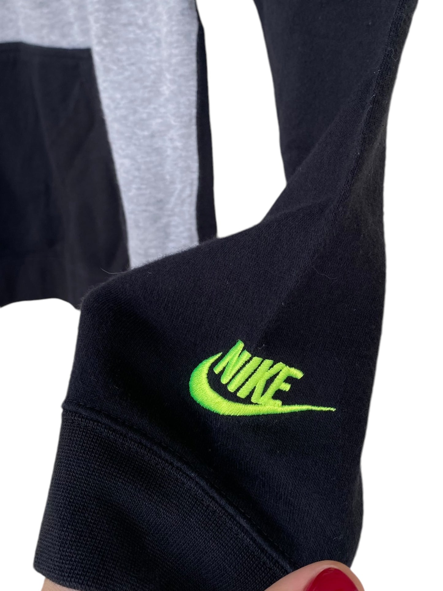 Nike black-gray hoodie with neon logo