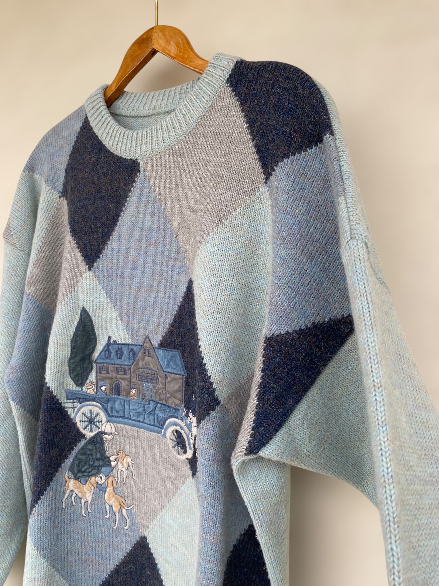 Unique alpaca vintage sweater