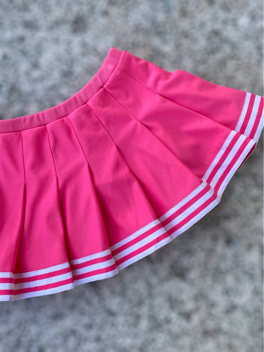 Pink cheerleading skirt