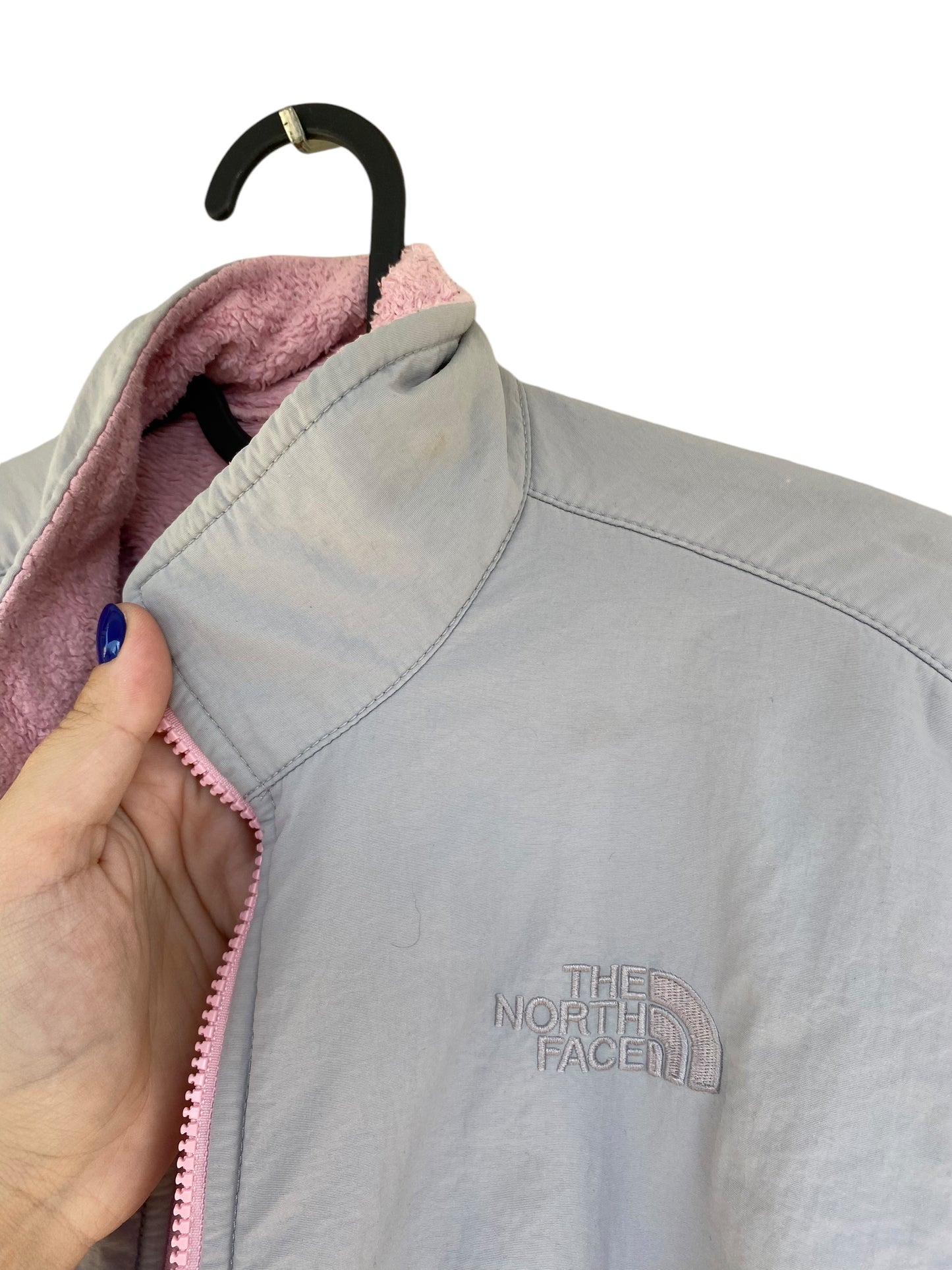 Soft Pink- grey The North Face Denali fleece