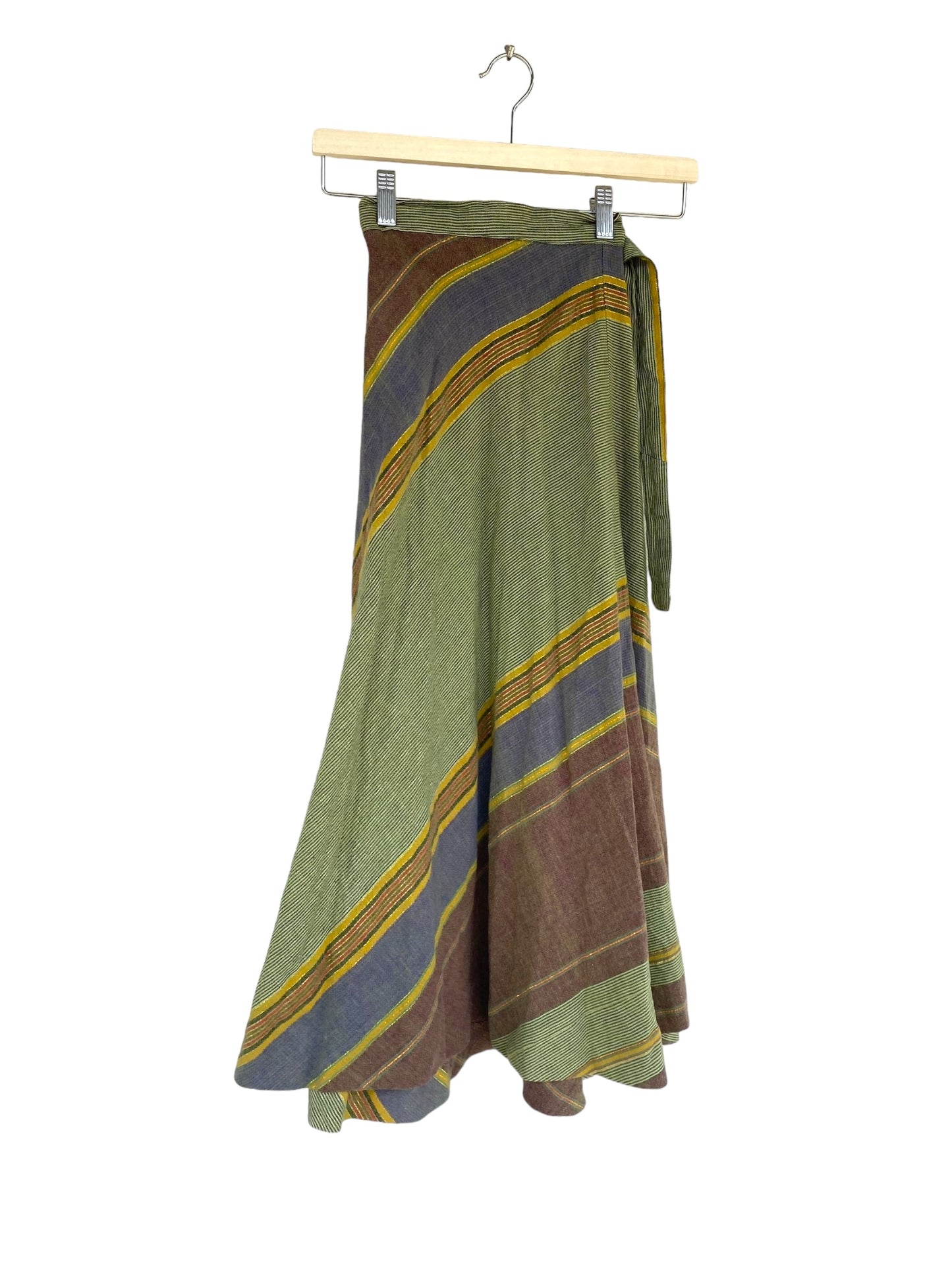 Boho wrap cotton skirt