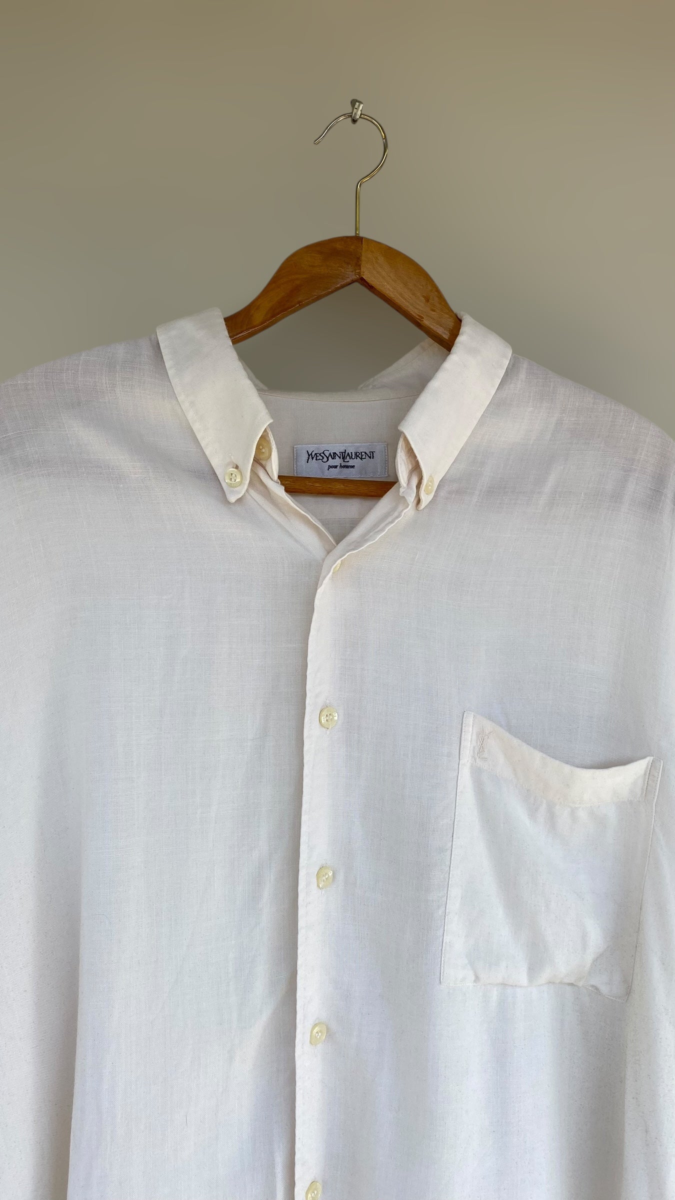 YSL Vintage shirt in sugar white color