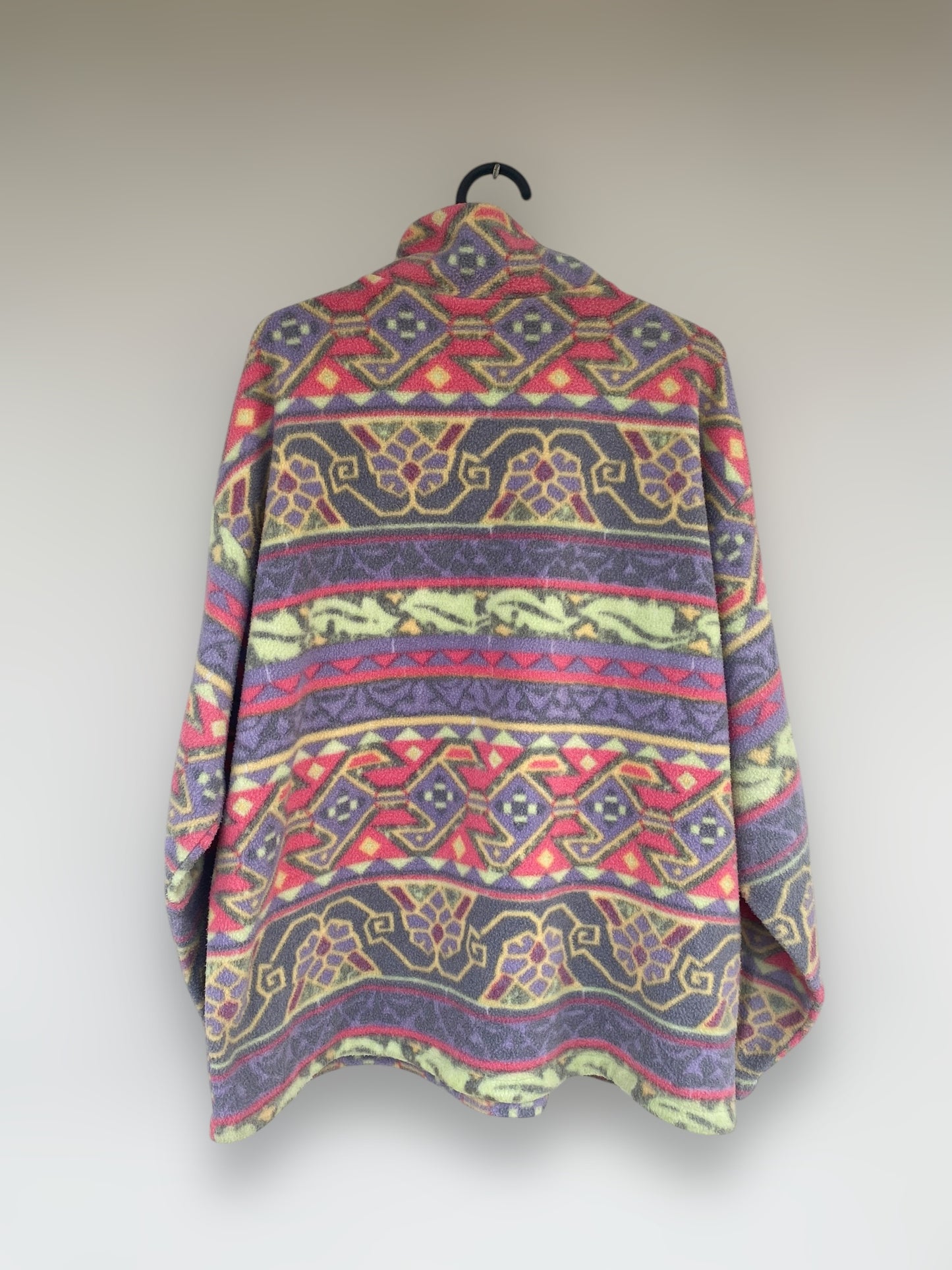 Colourful crazy vintage fleece