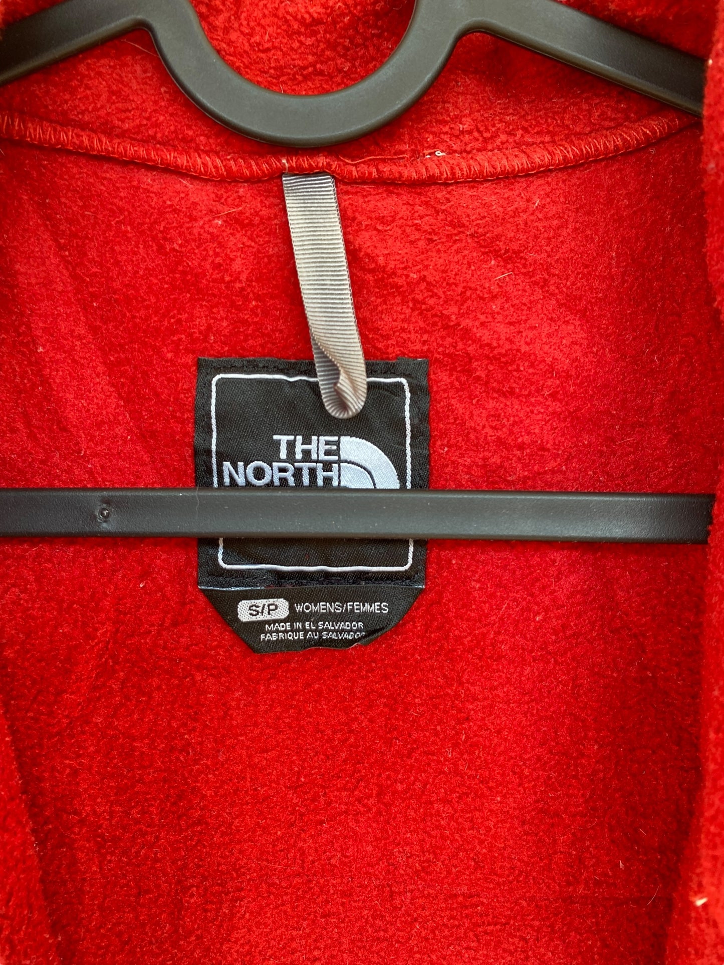 the North Face Denali red fleece