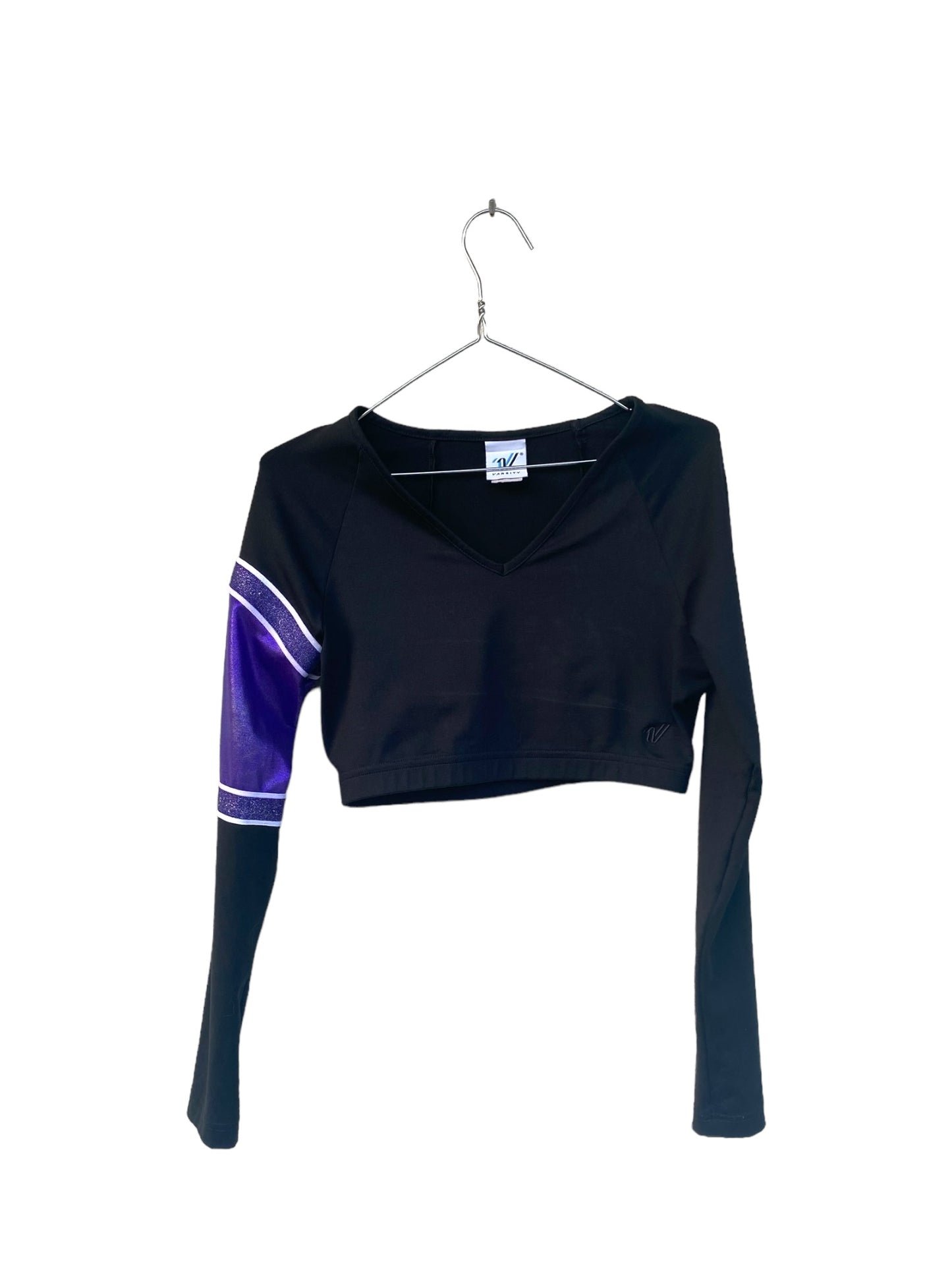 90s Cheerleader crop top with purple details