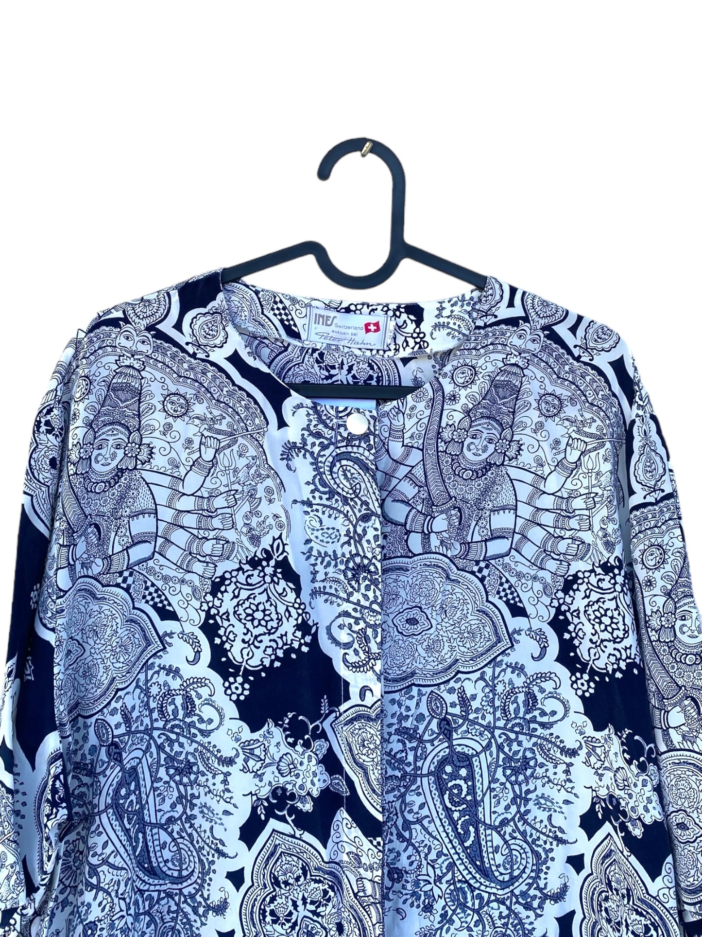 “Mandala” vintage silk shirt