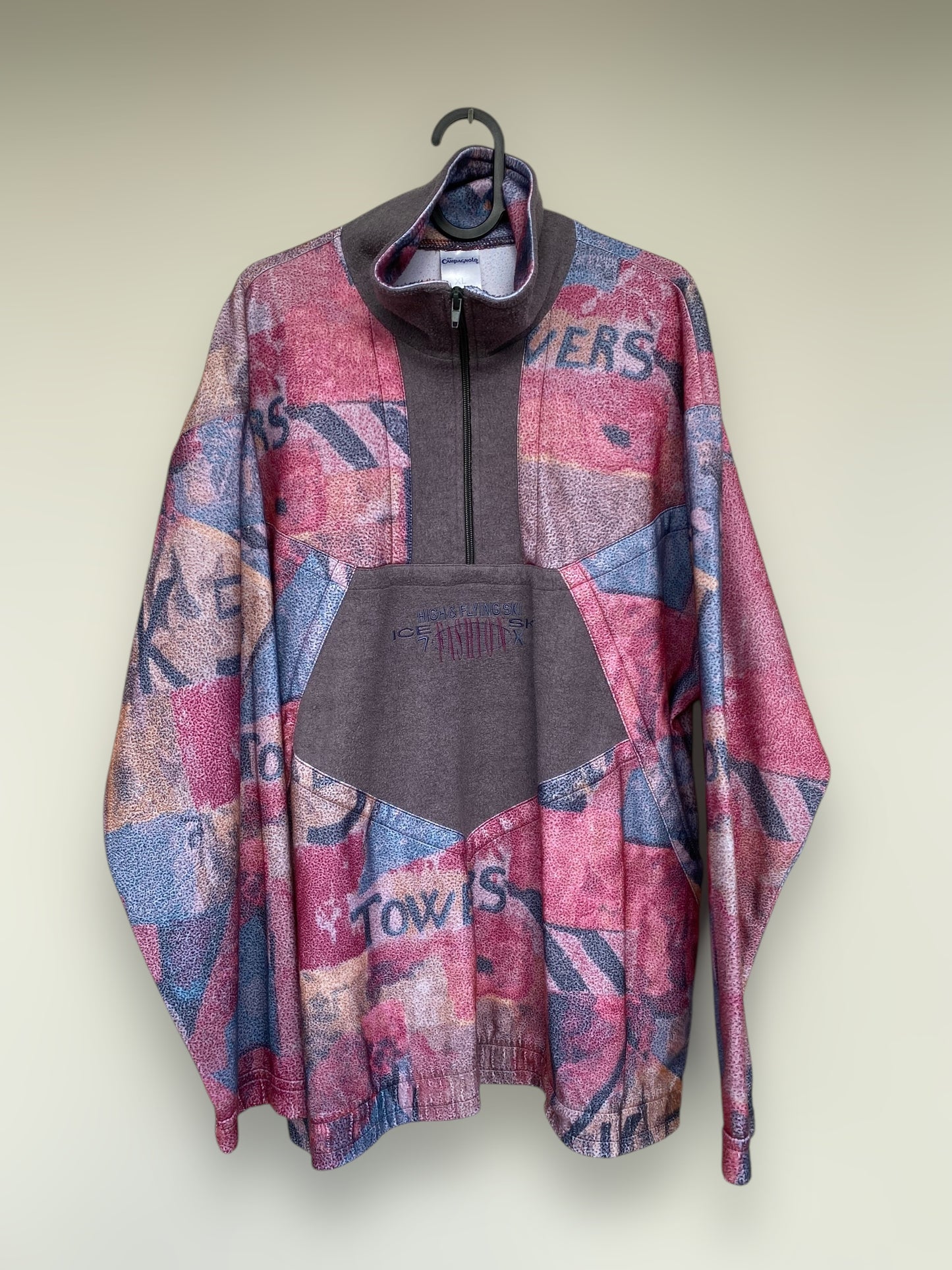 Crazy vintage ski fleece