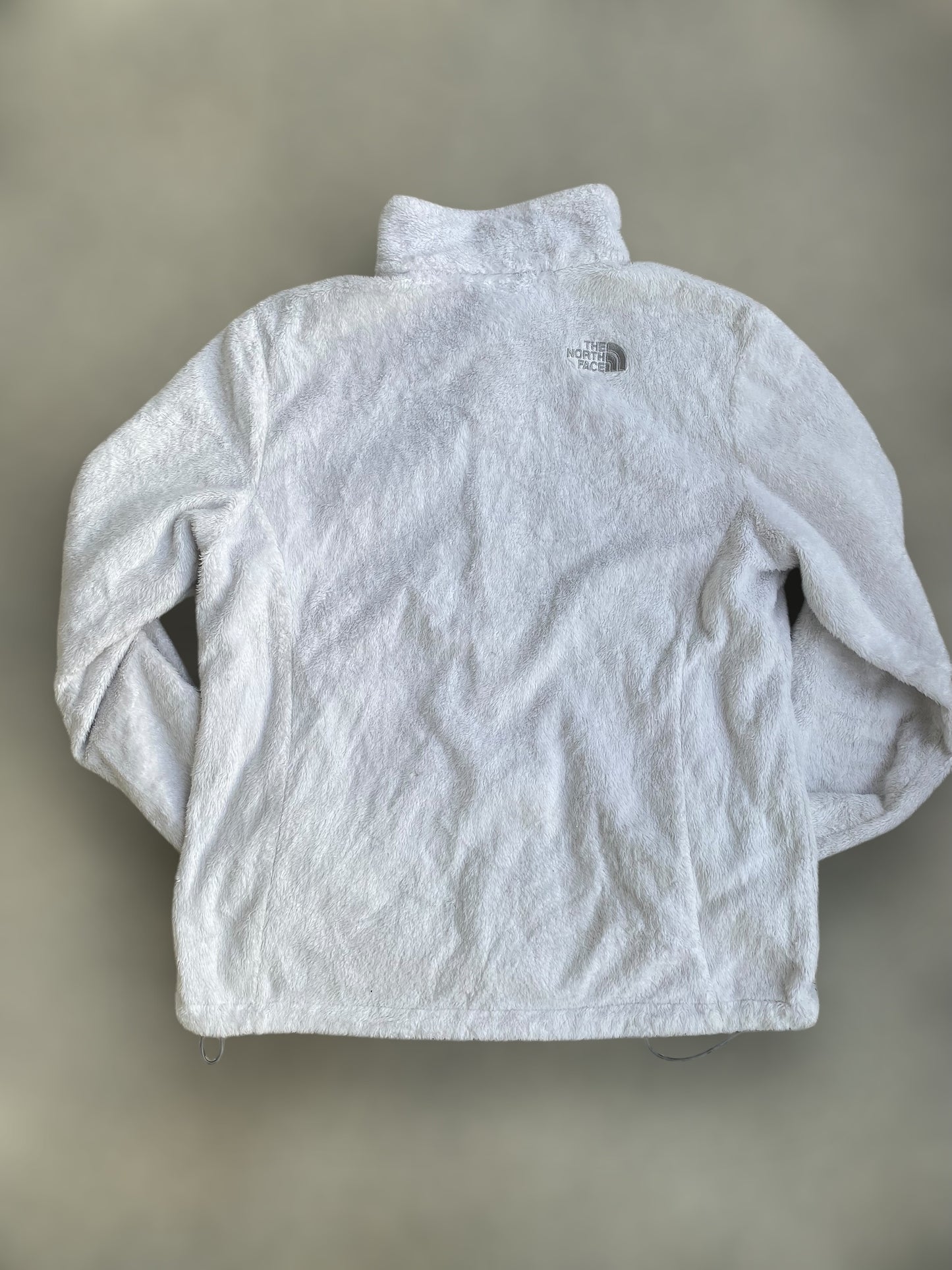 White The North Face furry fleece