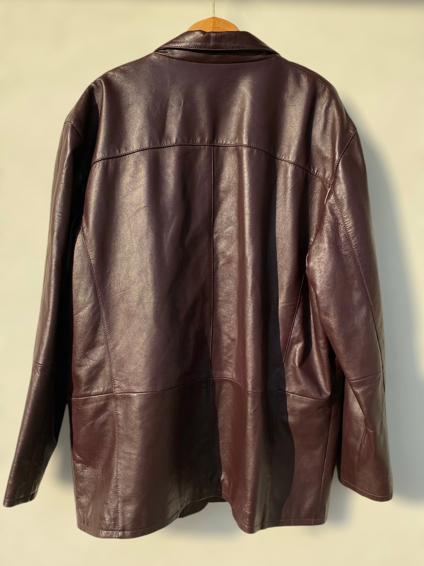 Vintage burgundy leather jacket