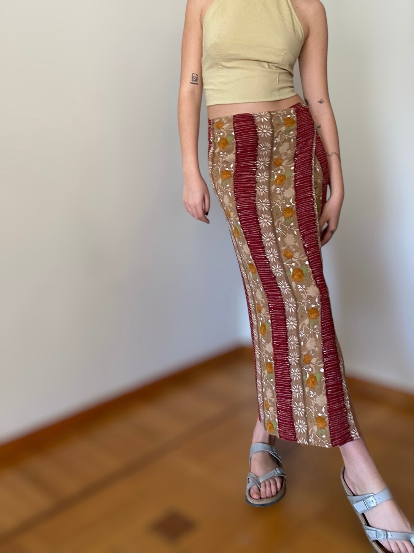 Vintage soft wrapped skirt