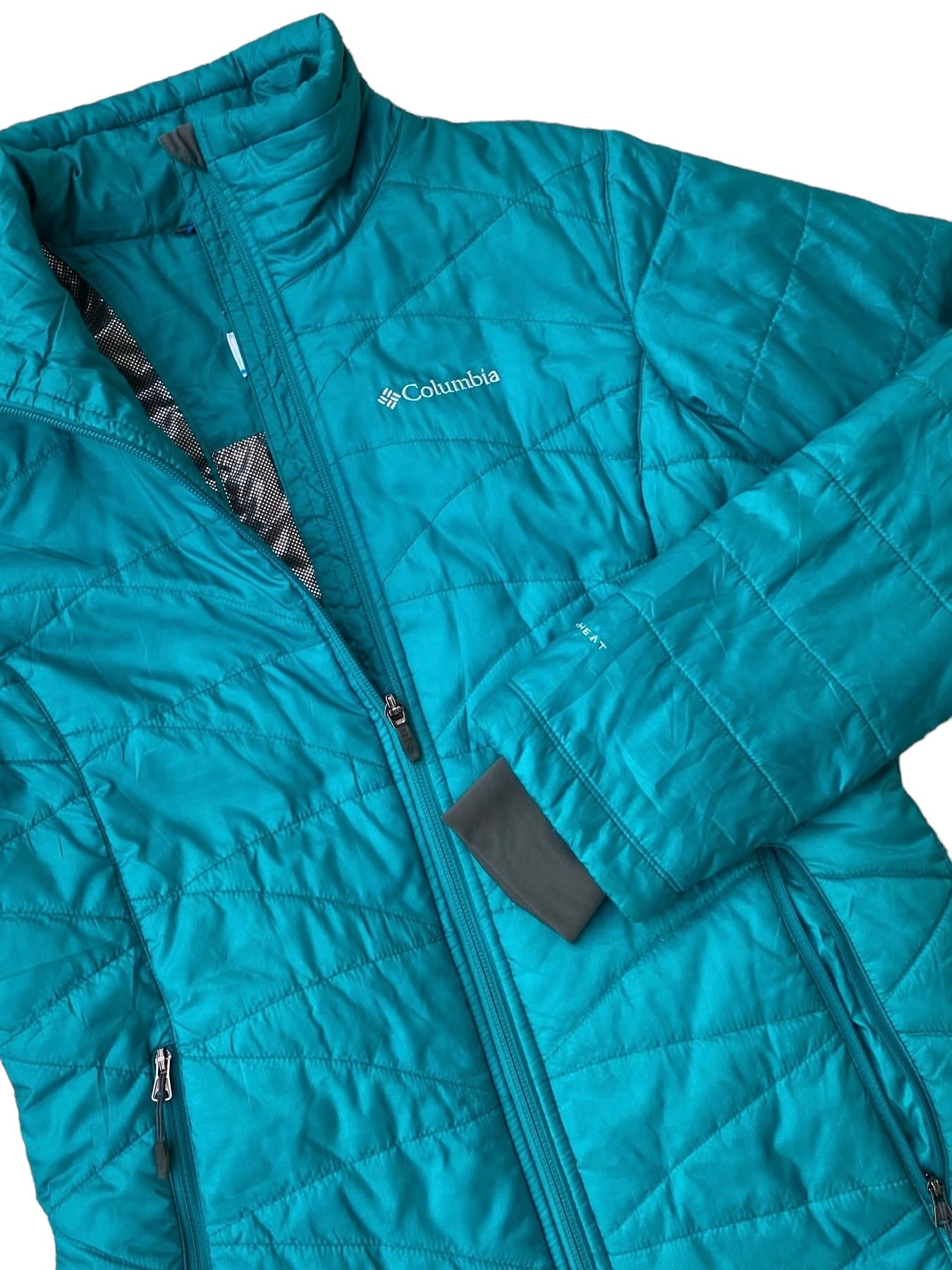 Turquoise Columbia Omni heat jacket