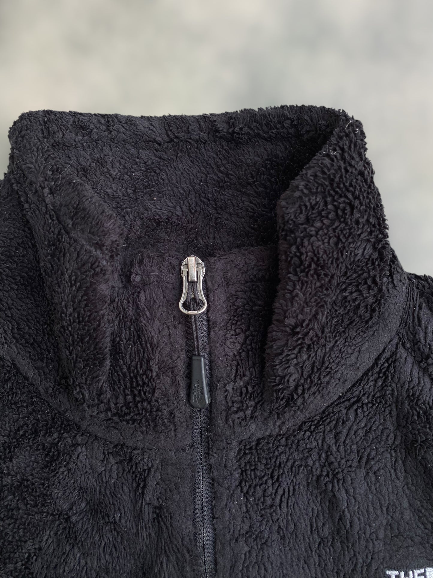 Black furry The North Face fleece