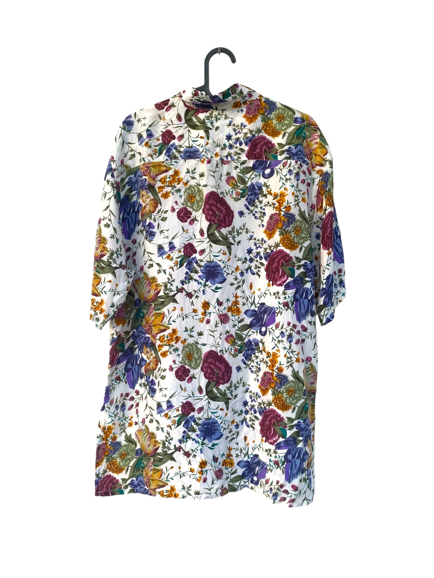 “Flowers blooming” vintage silk T-shirt