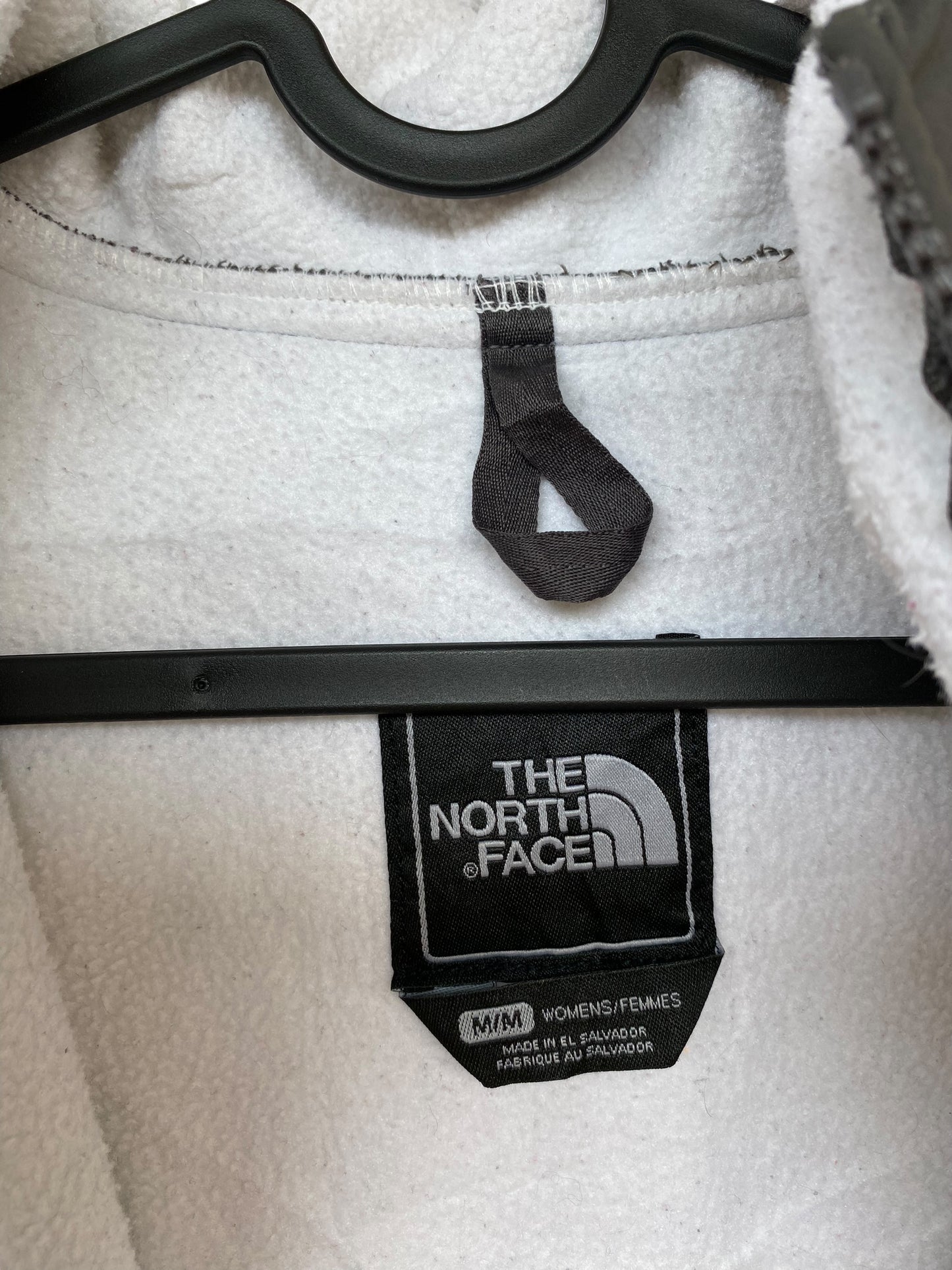 White-dark grey the North Face Denali fleece